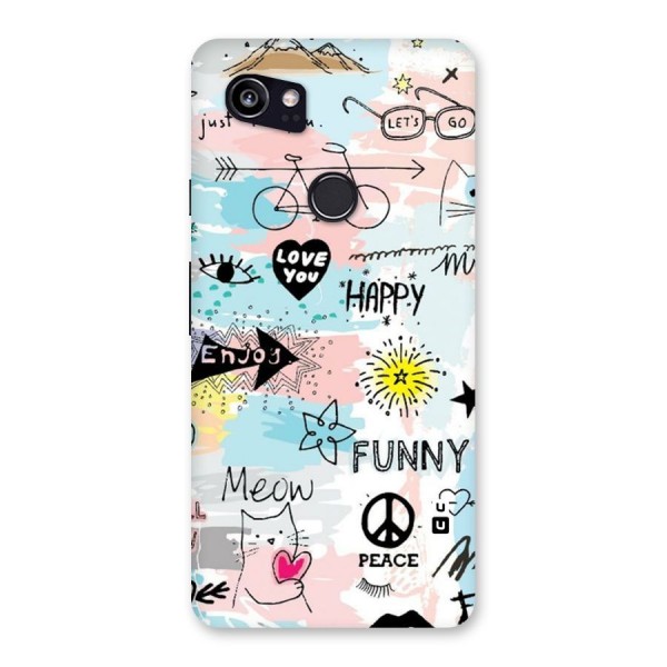 Peace And Funny Back Case for Google Pixel 2 XL