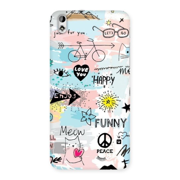 Peace And Funny Back Case for HTC Desire 816g