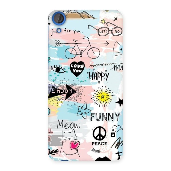 Peace And Funny Back Case for HTC Desire 820