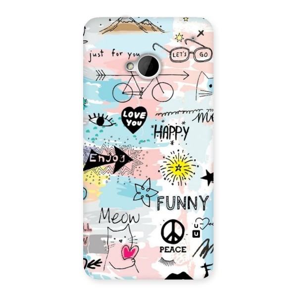 Peace And Funny Back Case for HTC One M7