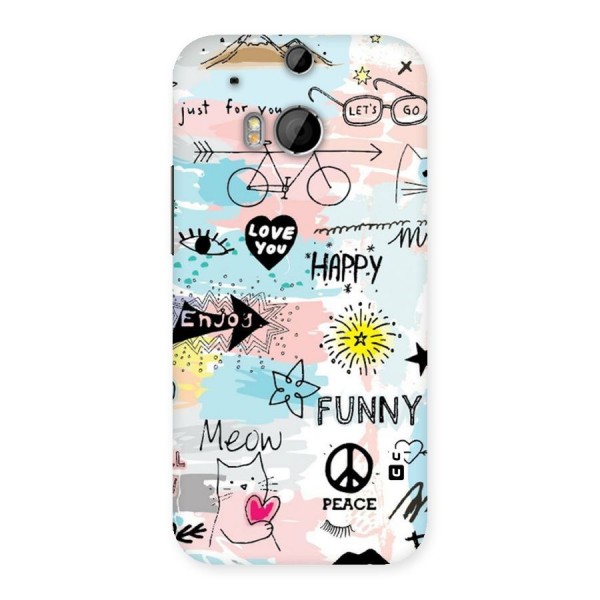 Peace And Funny Back Case for HTC One M8