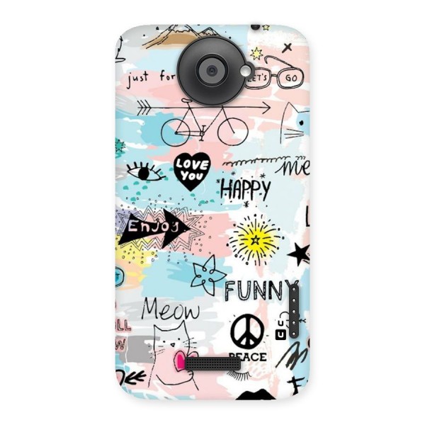 Peace And Funny Back Case for HTC One X