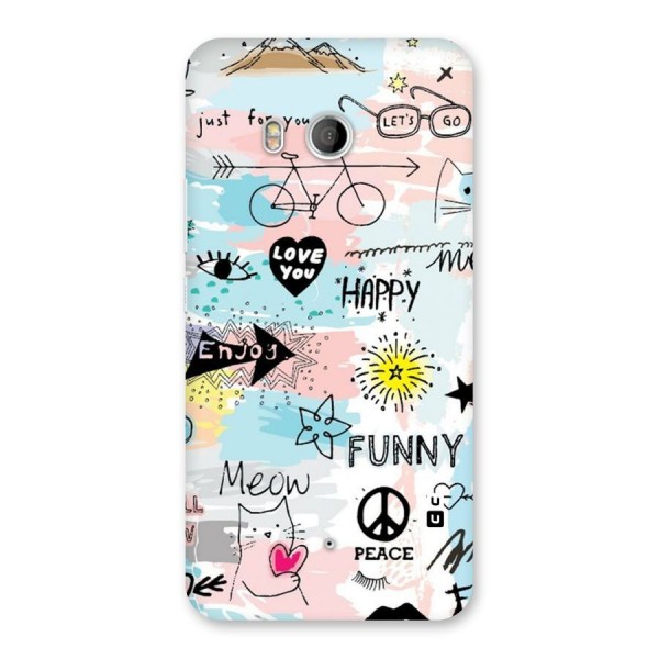Peace And Funny Back Case for HTC U11