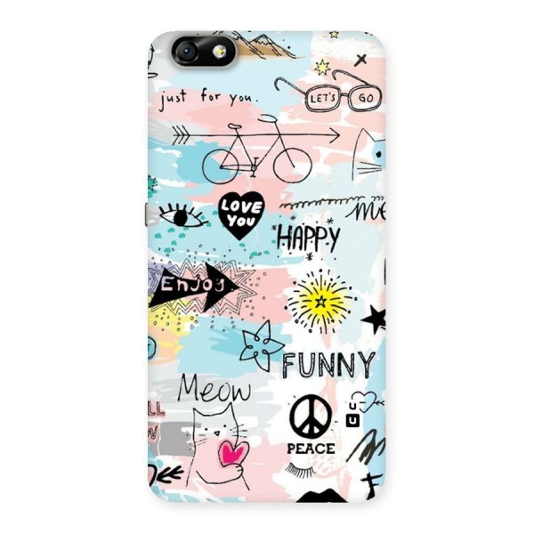 Peace And Funny Back Case for Honor 4X