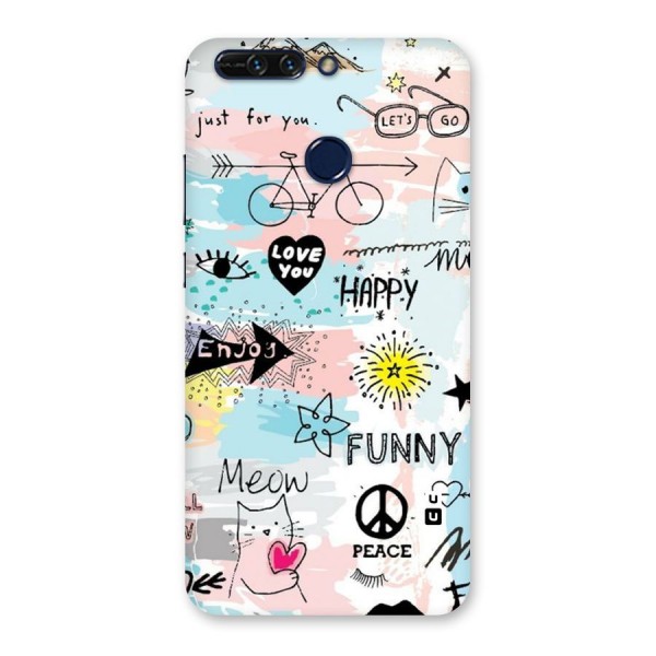 Peace And Funny Back Case for Honor 8 Pro