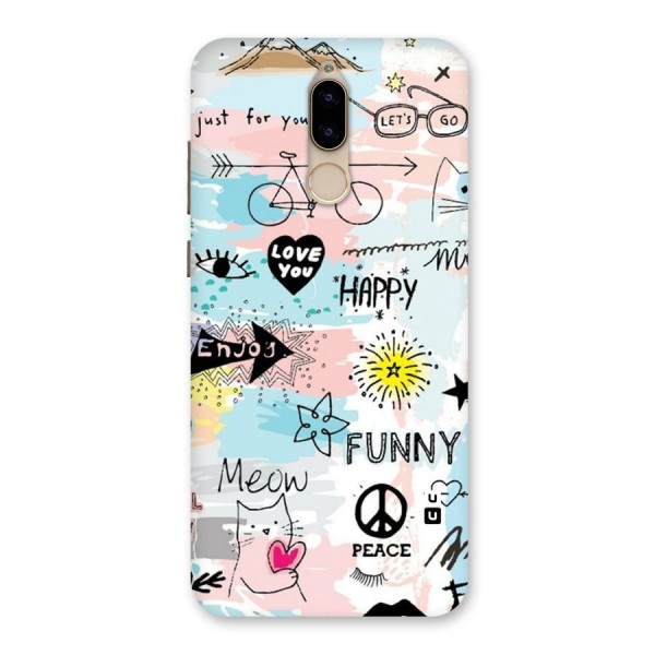 Peace And Funny Back Case for Honor 9i