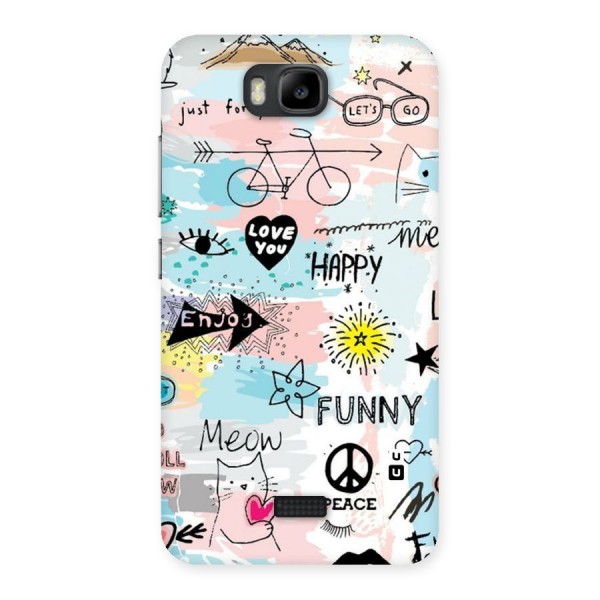 Peace And Funny Back Case for Honor Bee