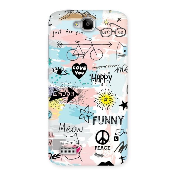Peace And Funny Back Case for Honor Holly