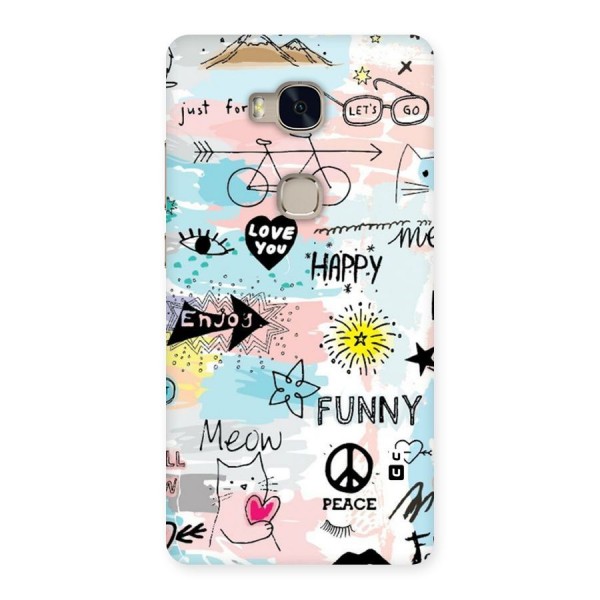 Peace And Funny Back Case for Huawei Honor 5X