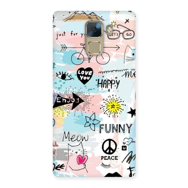Peace And Funny Back Case for Huawei Honor 7