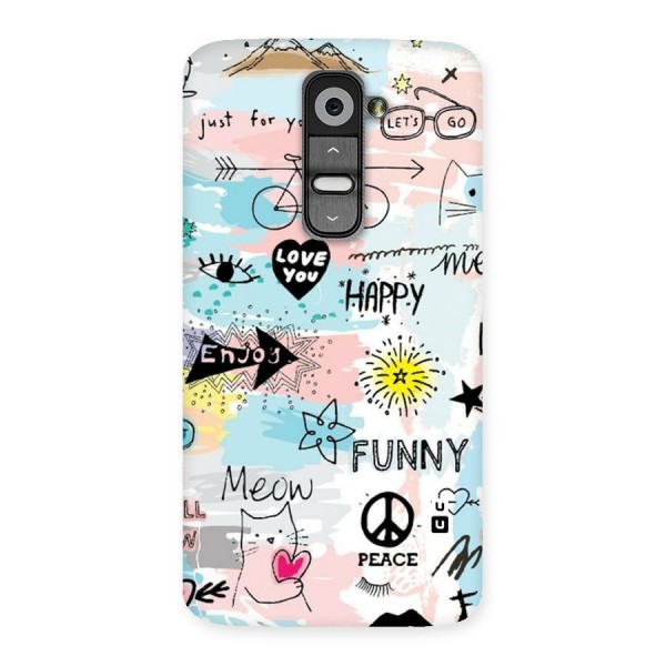 Peace And Funny Back Case for LG G2