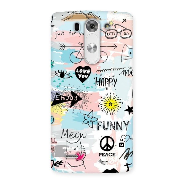 Peace And Funny Back Case for LG G3 Beat