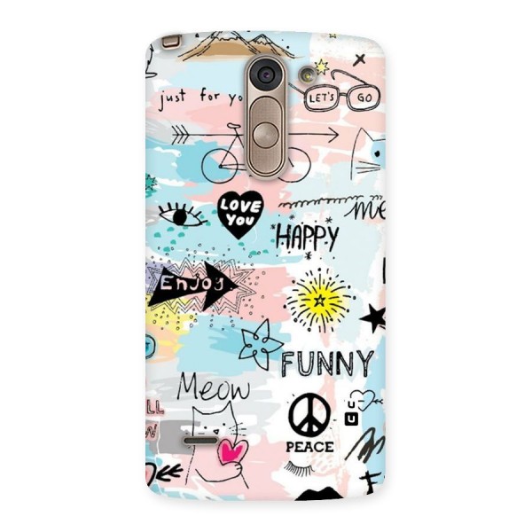 Peace And Funny Back Case for LG G3 Stylus