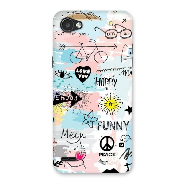 Peace And Funny Back Case for LG Q6