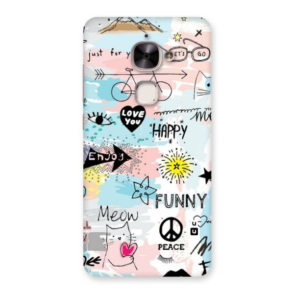Peace And Funny Back Case for Le 2