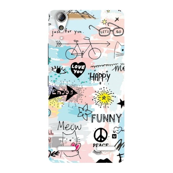 Peace And Funny Back Case for Lenovo A6000