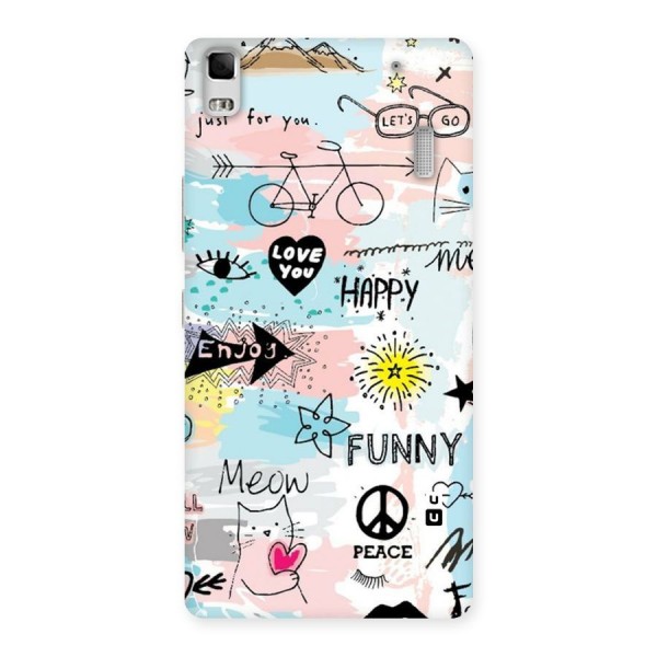 Peace And Funny Back Case for Lenovo A7000