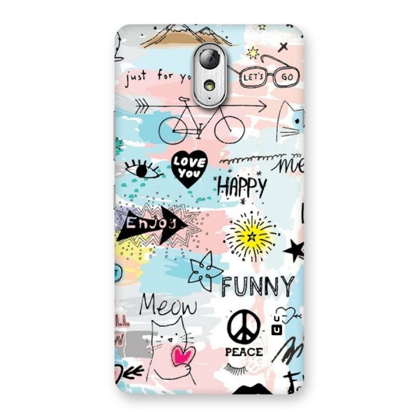 Peace And Funny Back Case for Lenovo Vibe P1M