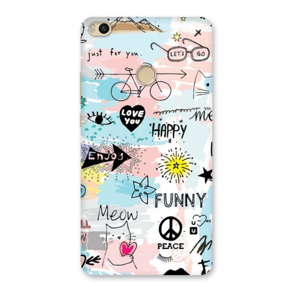 Peace And Funny Back Case for Mi Max 2