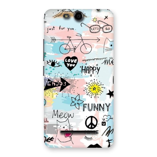 Peace And Funny Back Case for Micromax Canvas Juice 3 Q392