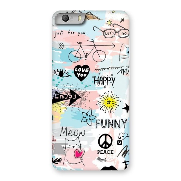 Peace And Funny Back Case for Micromax Canvas Knight 2