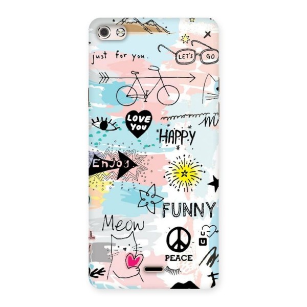 Peace And Funny Back Case for Micromax Canvas Silver 5