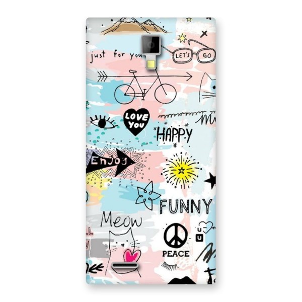 Peace And Funny Back Case for Micromax Canvas Xpress A99