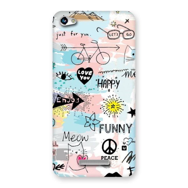 Peace And Funny Back Case for Micromax Hue 2