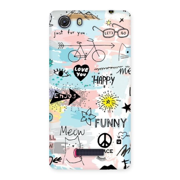 Peace And Funny Back Case for Micromax Unite 3