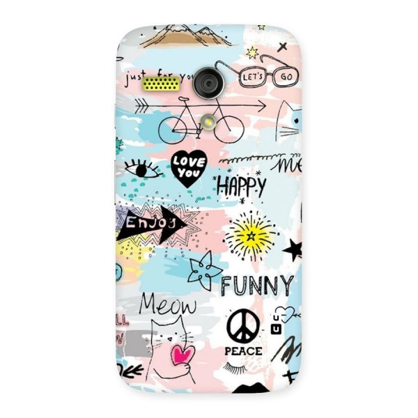 Peace And Funny Back Case for Moto G