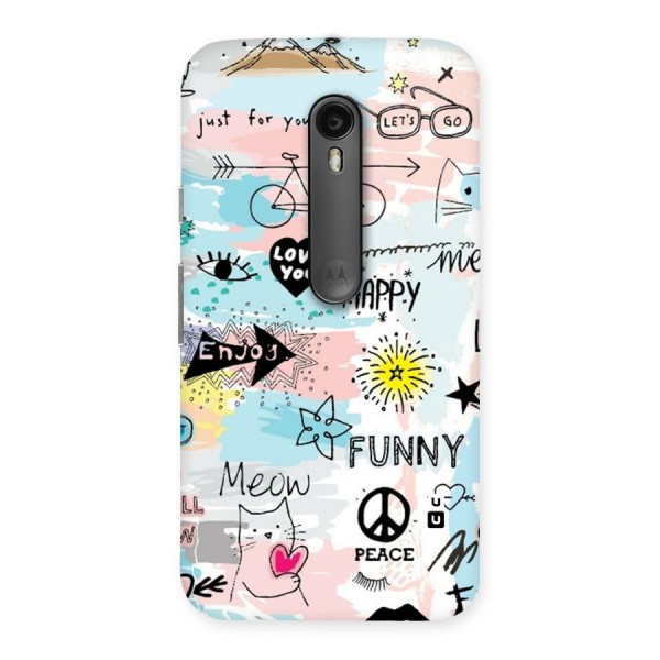 Peace And Funny Back Case for Moto G3