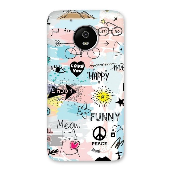 Peace And Funny Back Case for Moto G5