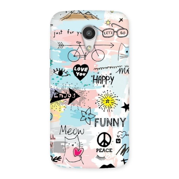 Peace And Funny Back Case for Moto G 2nd Gen