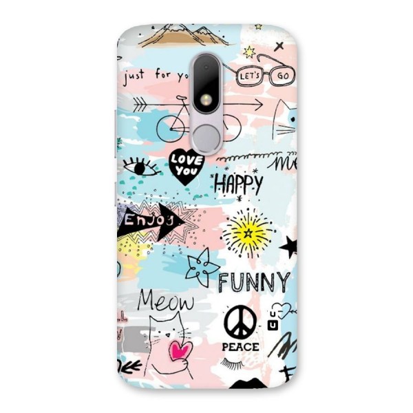 Peace And Funny Back Case for Moto M