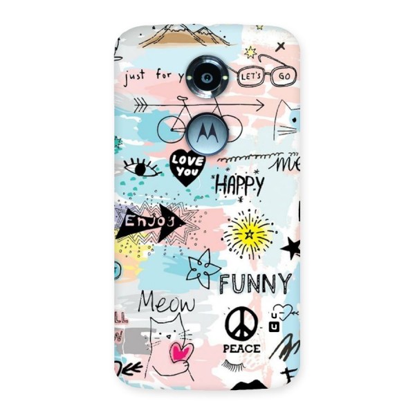Peace And Funny Back Case for Moto X 2nd Gen
