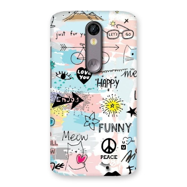 Peace And Funny Back Case for Moto X Force