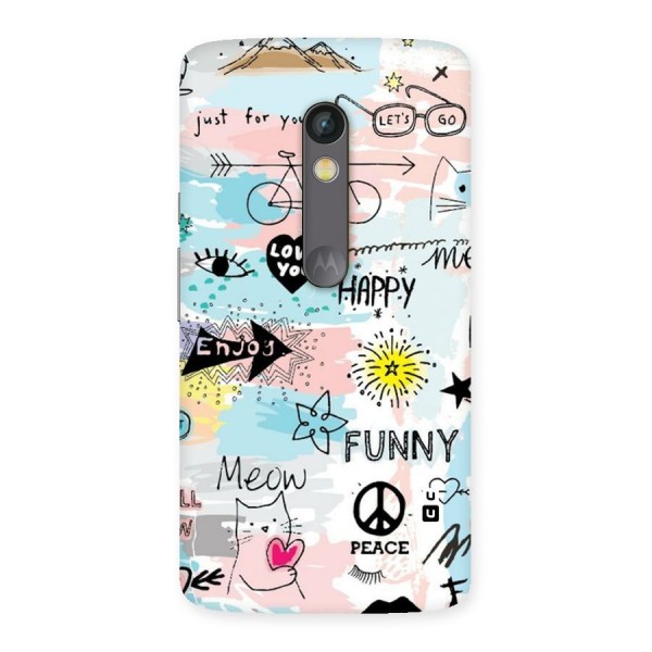 Peace And Funny Back Case for Moto X Play