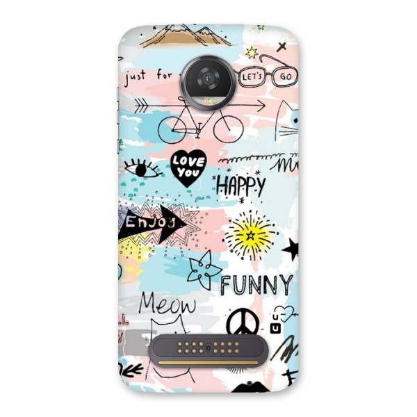 Peace And Funny Back Case for Moto Z2 Play