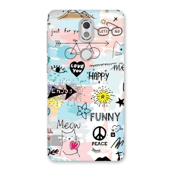 Peace And Funny Back Case for Nokia 7
