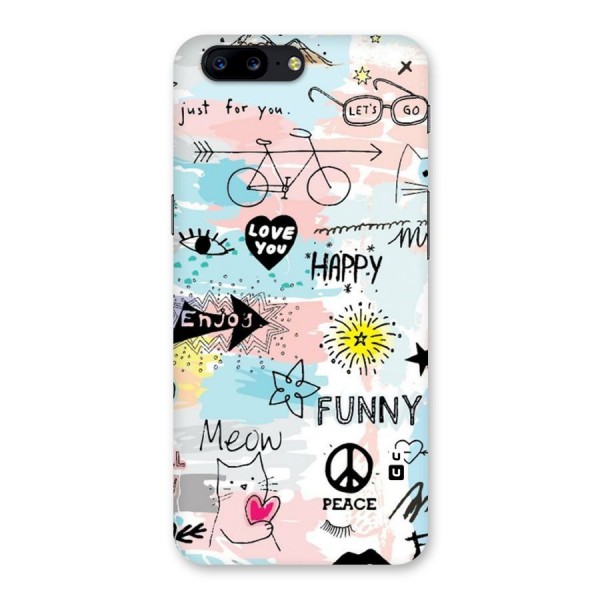 Peace And Funny Back Case for OnePlus 5