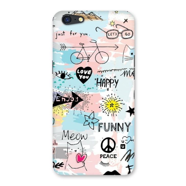 Peace And Funny Back Case for Oppo A71