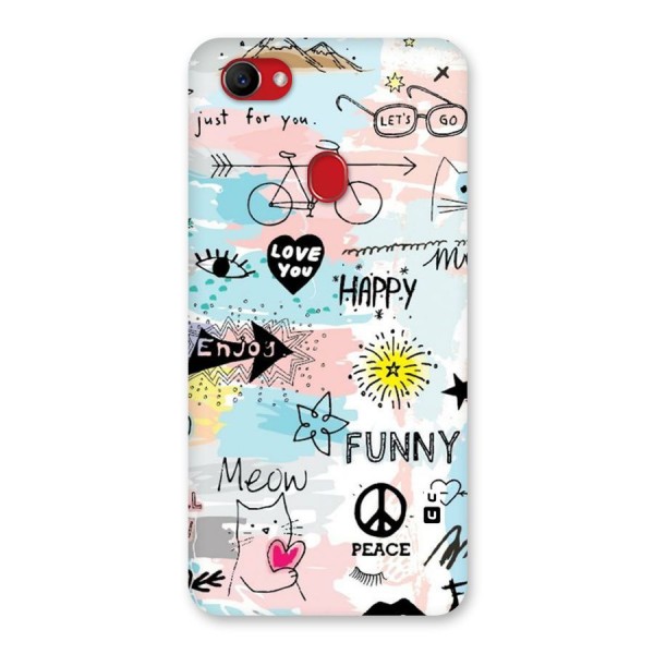 Peace And Funny Back Case for Oppo F7