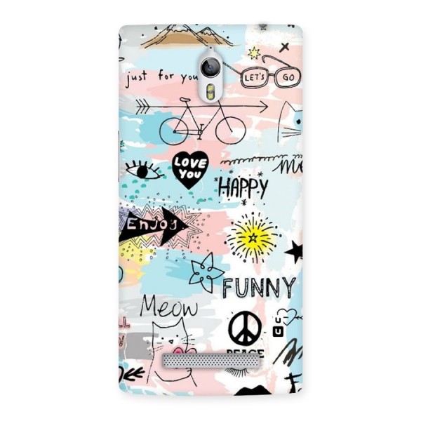 Peace And Funny Back Case for Oppo Find 7
