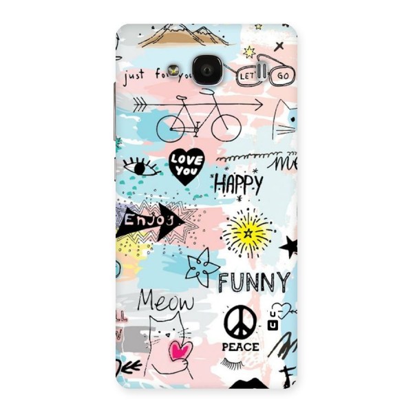 Peace And Funny Back Case for Redmi 2 Prime