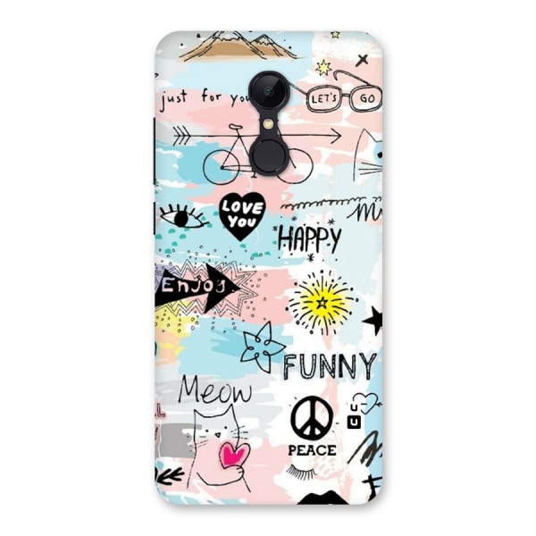 Peace And Funny Back Case for Redmi 5