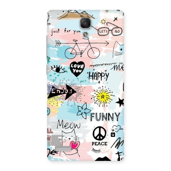 Peace And Funny Back Case for Redmi Note