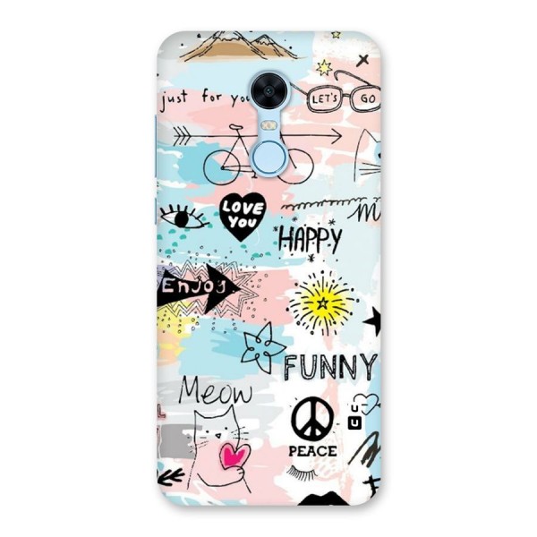 Peace And Funny Back Case for Redmi Note 5