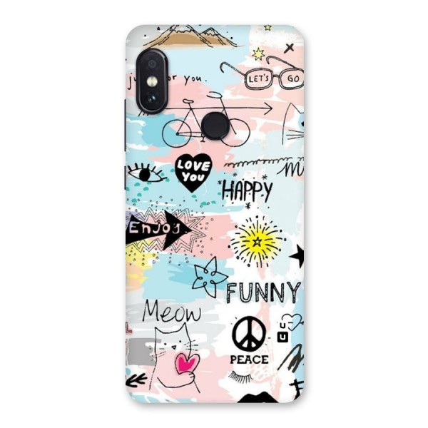 Peace And Funny Back Case for Redmi Note 5 Pro