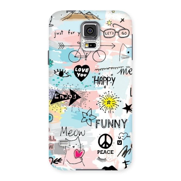 Peace And Funny Back Case for Samsung Galaxy S5