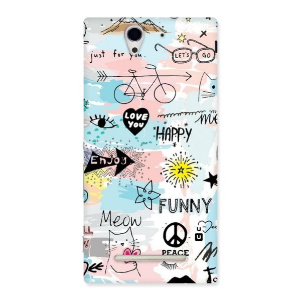 Peace And Funny Back Case for Sony Xperia C3